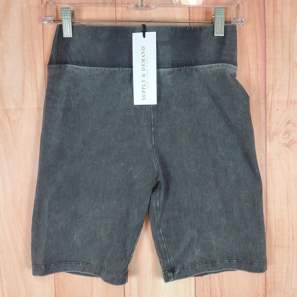 Supply & Demand Jasper Cycling Shorts Womens Small Gray Cotton Stretch Athletic